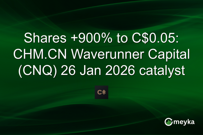 Shares +900% to C$0.05: CHM.CN Waverunner Capital (CNQ) 26 Jan 2026 catalyst