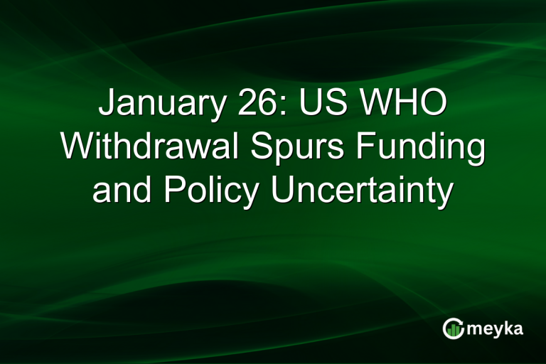 January 26: US WHO Withdrawal Spurs Funding and Policy Uncertainty