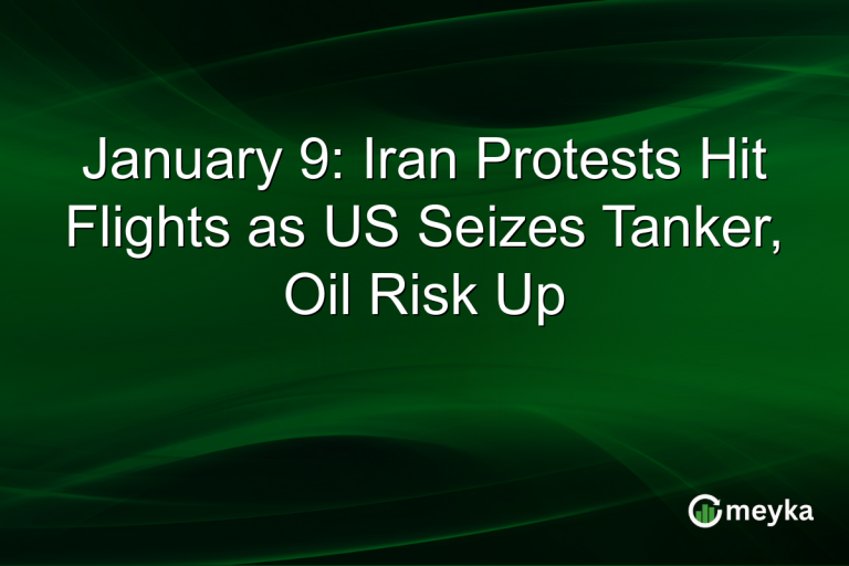 January 9: Iran Protests Hit Flights as US Seizes Tanker, Oil Risk Up