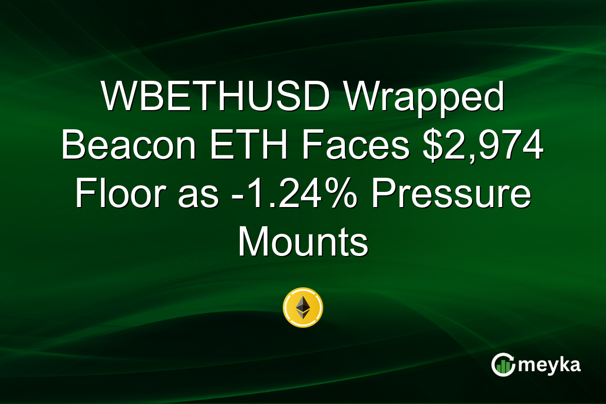 WBETHUSD Wrapped Beacon ETH Faces $2,974 Floor as -1.24% Pressure Mounts