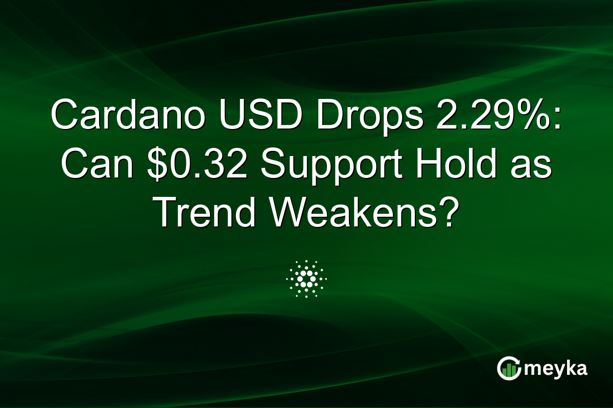 Cardano USD Drops 2.29%: Can $0.32 Support Hold as Trend Weakens?