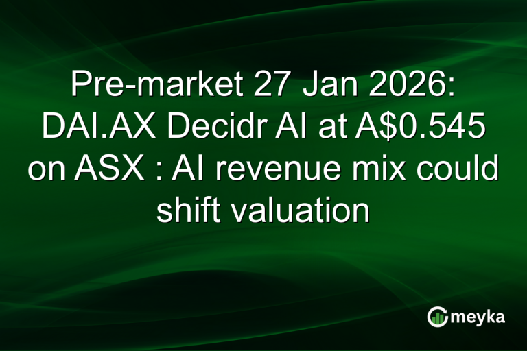 Pre-market 27 Jan 2026: DAI.AX Decidr AI at A$0.545 on ASX : AI revenue mix could shift valuation
