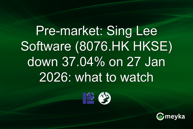 Pre-market: Sing Lee Software (8076.HK HKSE) down 37.04% on 27 Jan 2026: what to watch