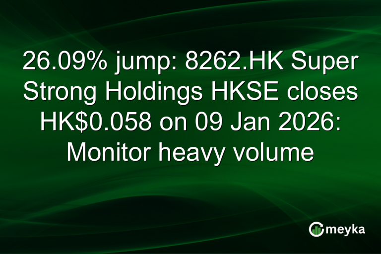 26.09% jump: 8262.HK Super Strong Holdings HKSE closes HK$0.058 on 09 Jan 2026: Monitor heavy volume