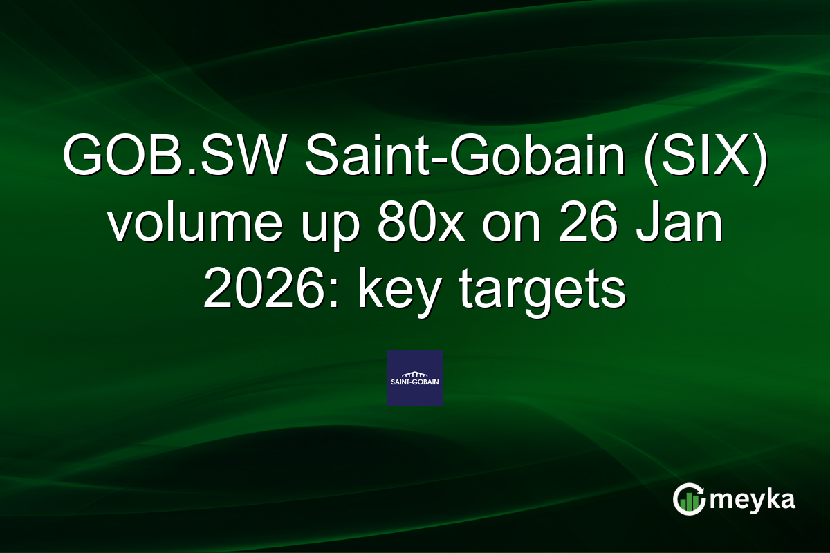 GOB.SW Saint-Gobain (SIX) volume up 80x on 26 Jan 2026: key targets