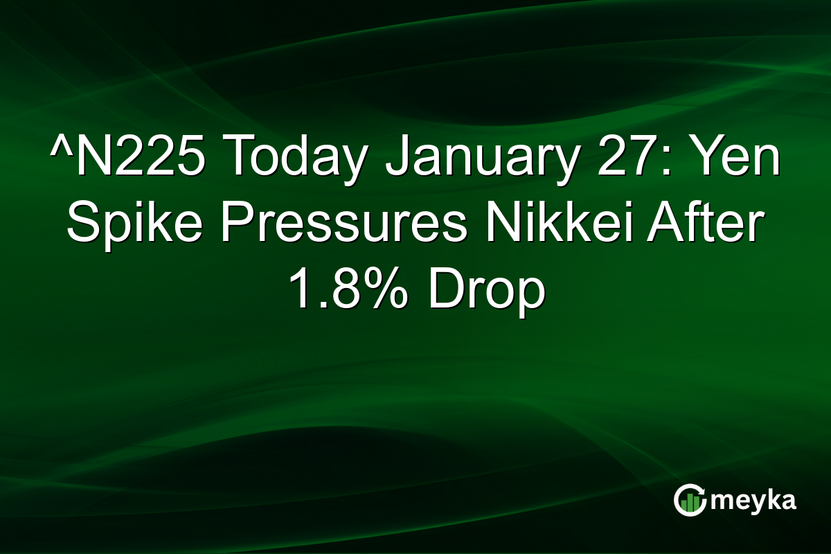 ^N225 Today January 27: Yen Spike Pressures Nikkei After 1.8% Drop