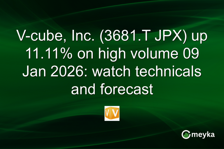 V-cube, Inc. (3681.T JPX) up 11.11% on high volume 09 Jan 2026: watch technicals and forecast
