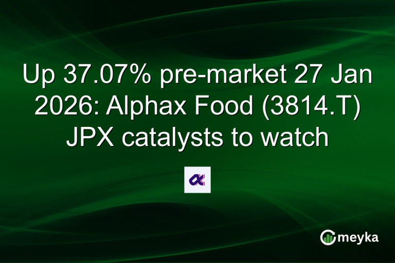 Up 37.07% pre-market 27 Jan 2026: Alphax Food (3814.T) JPX catalysts to watch