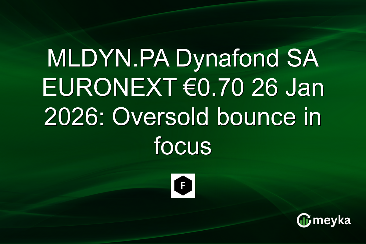 MLDYN.PA Dynafond SA EURONEXT €0.70 26 Jan 2026: Oversold bounce in focus