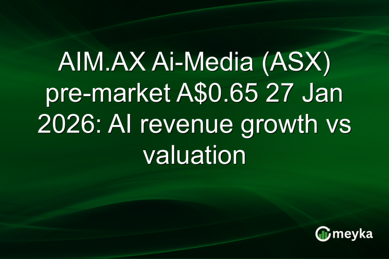 AIM.AX Ai-Media (ASX) pre-market A$0.65 27 Jan 2026: AI revenue growth vs valuation