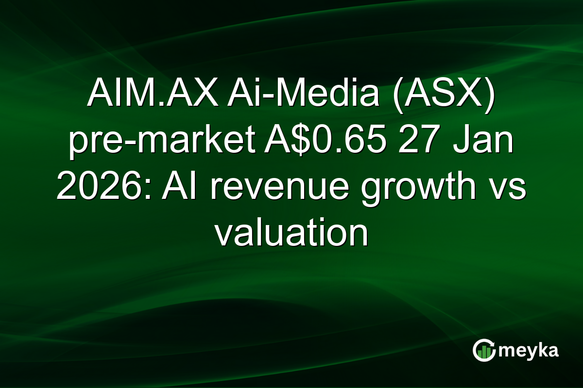 AIM.AX Ai-Media (ASX) pre-market A$0.65 27 Jan 2026: AI revenue growth vs valuation