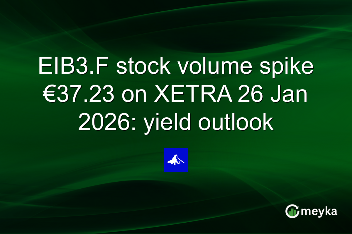 EIB3.F stock volume spike €37.23 on XETRA 26 Jan 2026: yield outlook