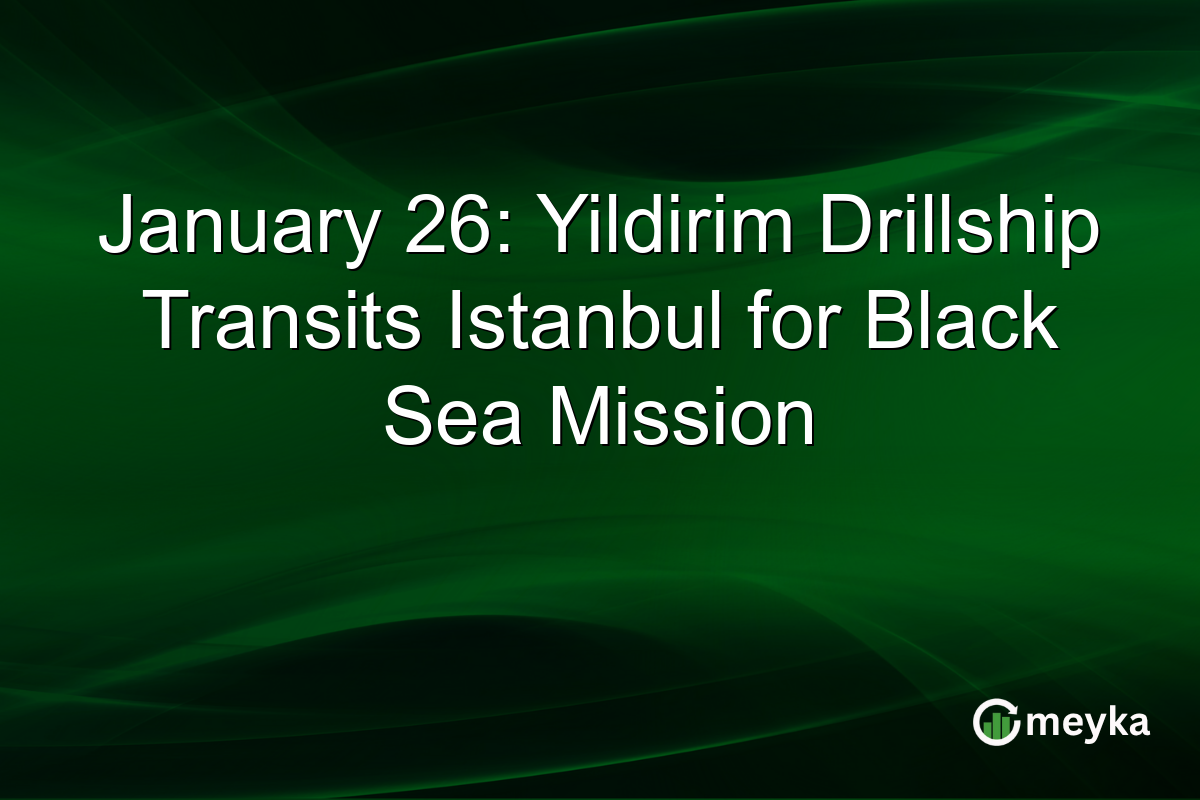 January 26: Yildirim Drillship Transits Istanbul for Black Sea Mission