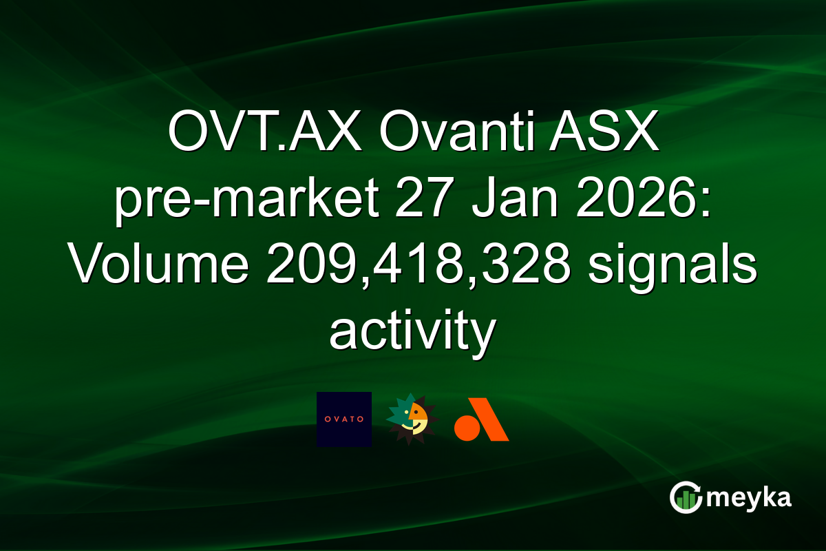 OVT.AX Ovanti ASX pre-market 27 Jan 2026: Volume 209,418,328 signals activity