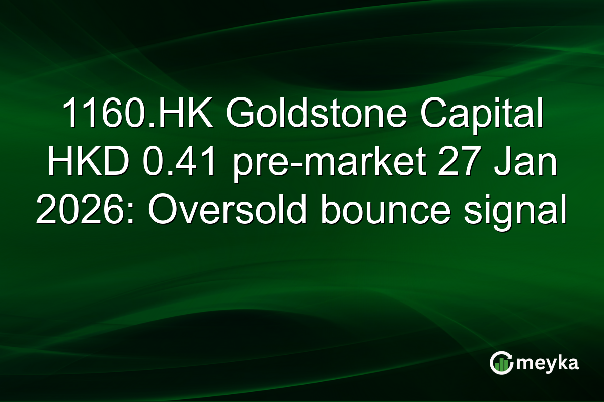 1160.HK Goldstone Capital HKD 0.41 pre-market 27 Jan 2026: Oversold bounce signal