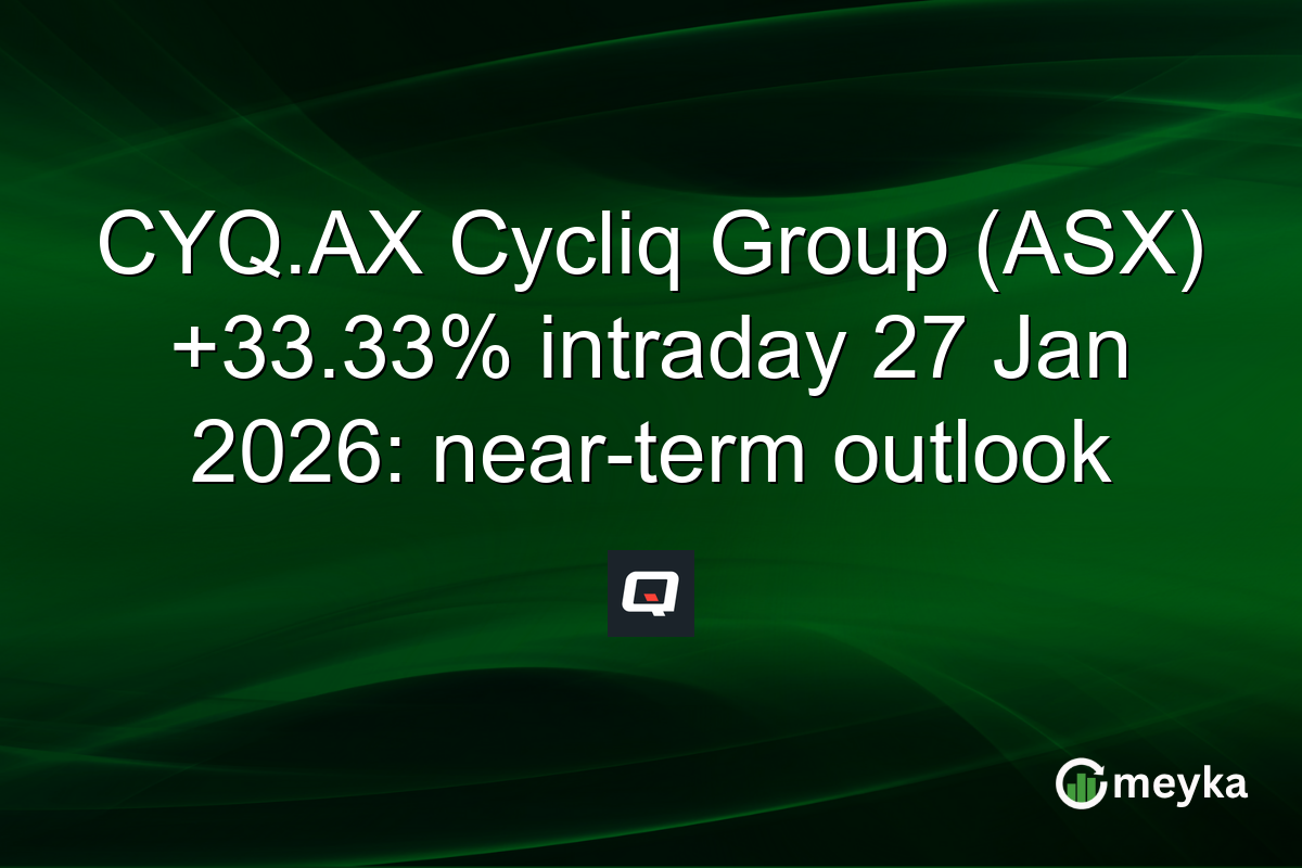 CYQ.AX Cycliq Group (ASX) +33.33% intraday 27 Jan 2026: near-term outlook