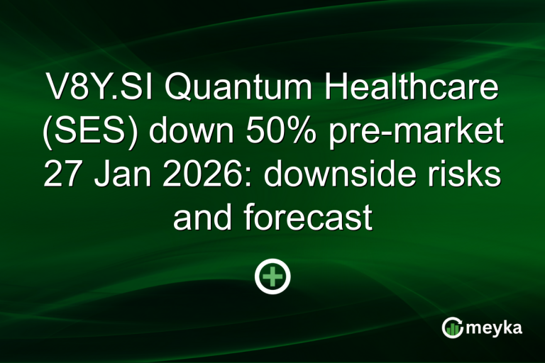 V8Y.SI Quantum Healthcare (SES) down 50% pre-market 27 Jan 2026: downside risks and forecast