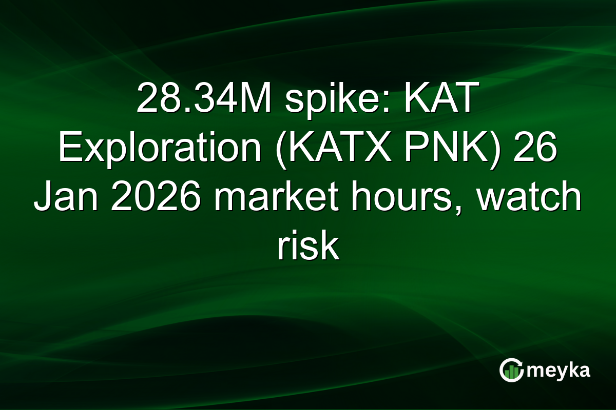 28.34M spike: KAT Exploration (KATX PNK) 26 Jan 2026 market hours, watch risk