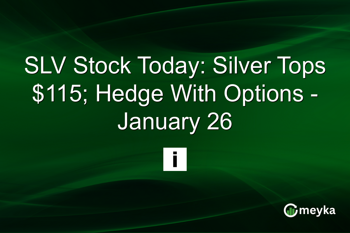 SLV Stock Today: Silver Tops $115; Hedge With Options - January 26