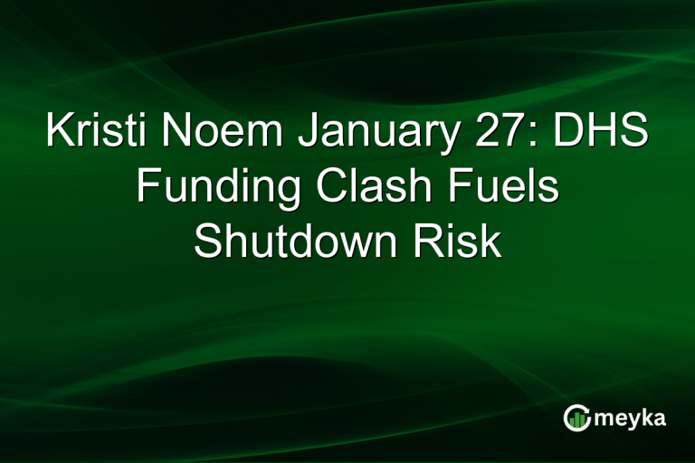 Kristi Noem January 27: DHS Funding Clash Fuels Shutdown Risk