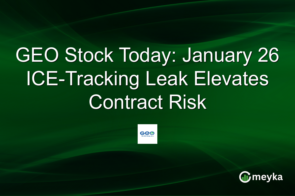 GEO Stock Today: January 26 ICE-Tracking Leak Elevates Contract Risk