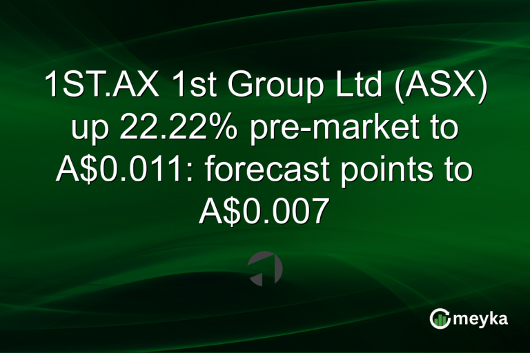 1ST.AX 1st Group Ltd (ASX) up 22.22% pre-market to A$0.011: forecast points to A$0.007