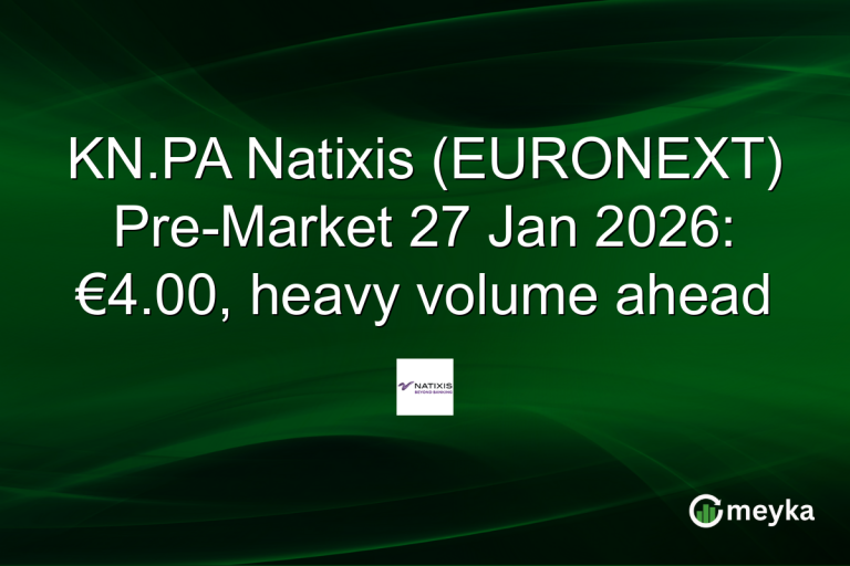 KN.PA Natixis (EURONEXT) Pre-Market 27 Jan 2026: €4.00, heavy volume ahead