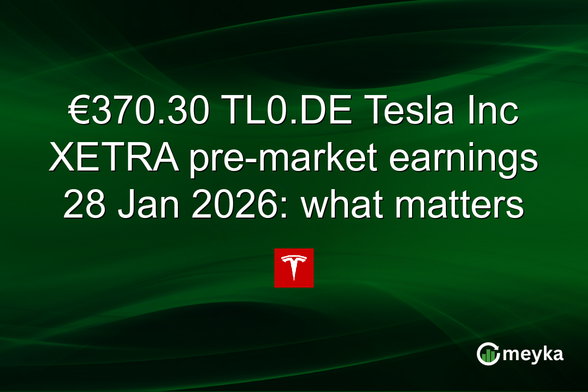 €370.30 TL0.DE Tesla Inc XETRA pre-market earnings 28 Jan 2026: what matters