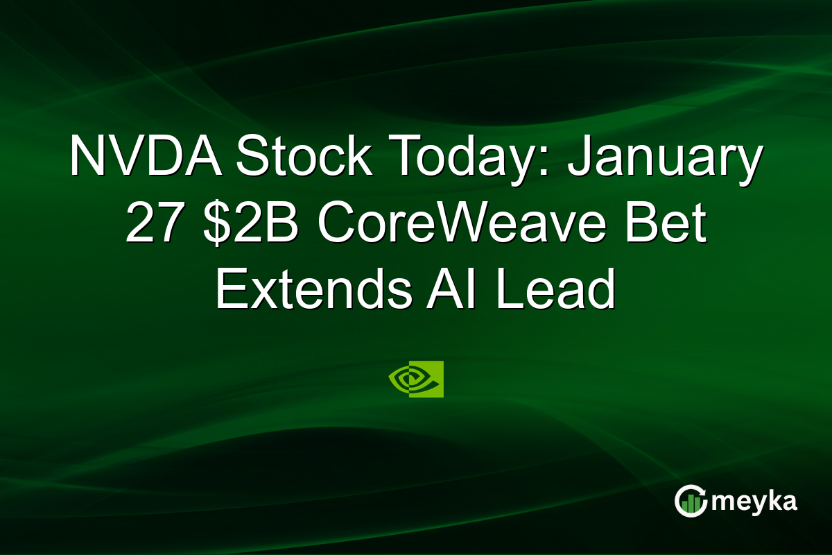 NVDA Stock Today: January 27 $2B CoreWeave Bet Extends AI Lead