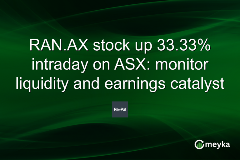 RAN.AX stock up 33.33% intraday on ASX: monitor liquidity and earnings catalyst