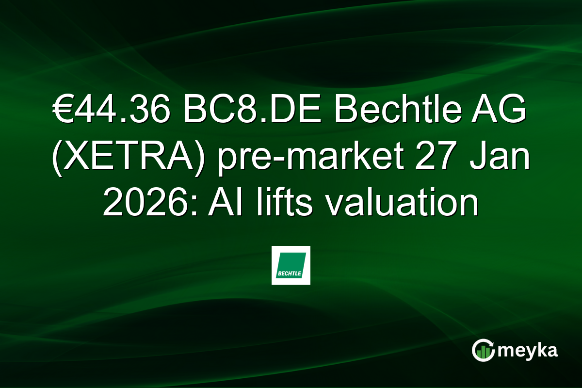 €44.36 BC8.DE Bechtle AG (XETRA) pre-market 27 Jan 2026: AI lifts valuation