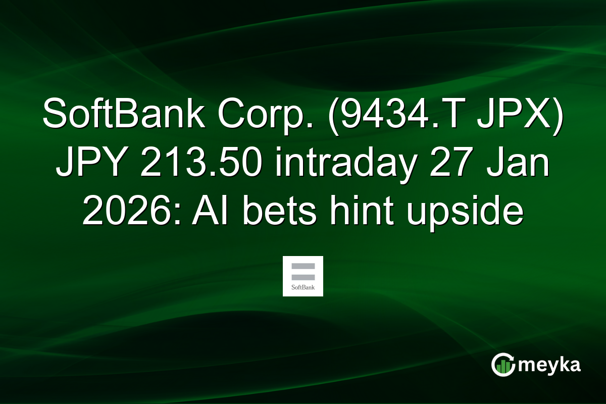 SoftBank Corp. (9434.T JPX) JPY 213.50 intraday 27 Jan 2026: AI bets hint upside