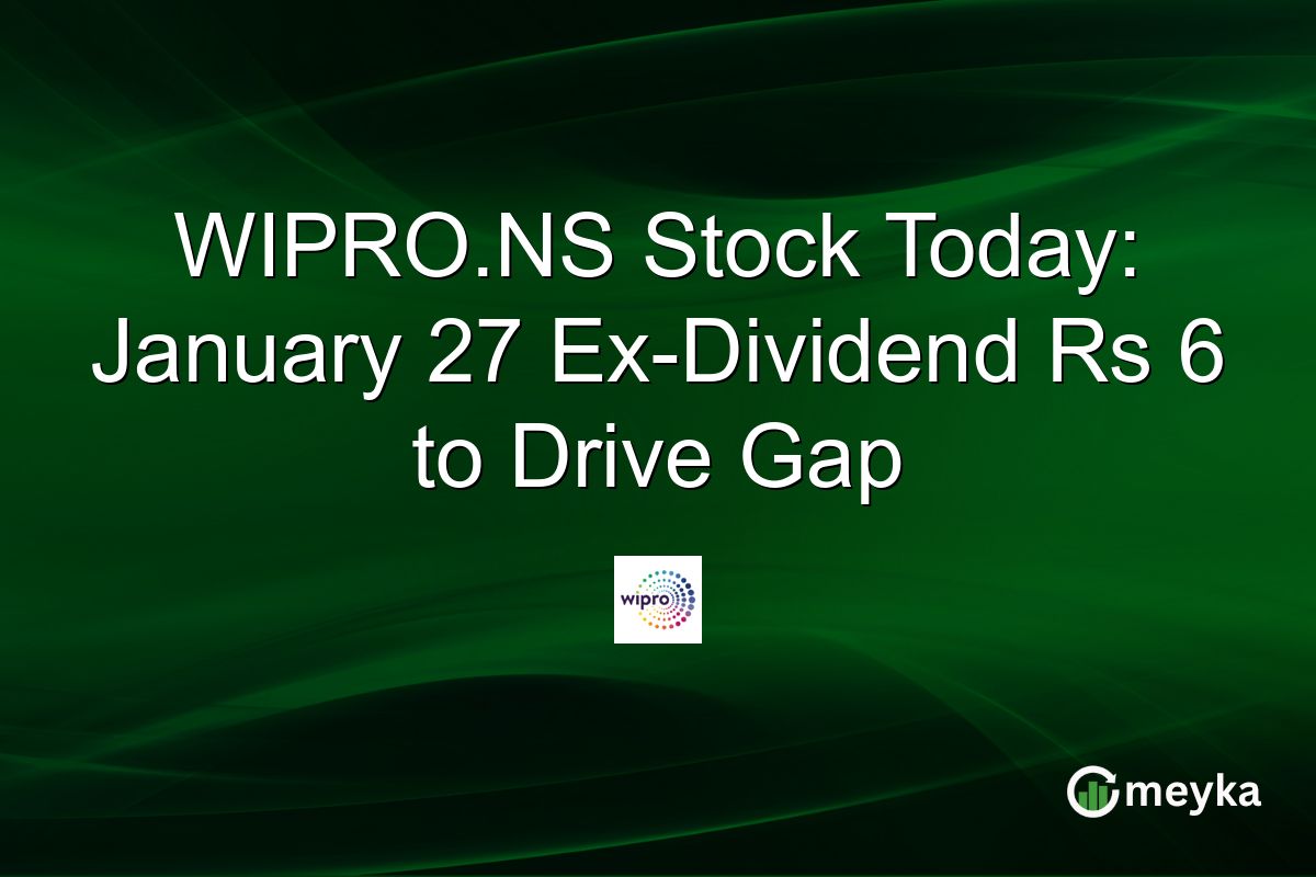 WIPRO.NS Stock Today: January 27 Ex-Dividend Rs 6 to Drive Gap