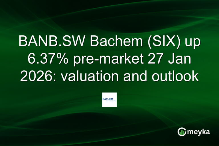 BANB.SW Bachem (SIX) up 6.37% pre-market 27 Jan 2026: valuation and outlook