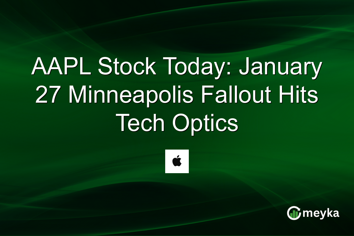 AAPL Stock Today: January 27 Minneapolis Fallout Hits Tech Optics
