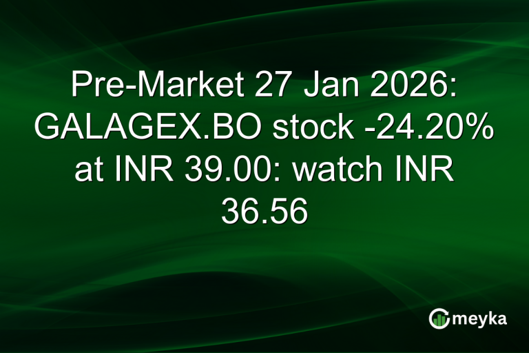 Pre-Market 27 Jan 2026: GALAGEX.BO stock -24.20% at INR 39.00: watch INR 36.56