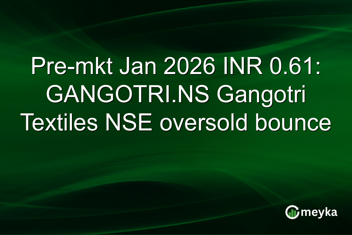 Pre-mkt Jan 2026 INR 0.61: GANGOTRI.NS Gangotri Textiles NSE oversold bounce