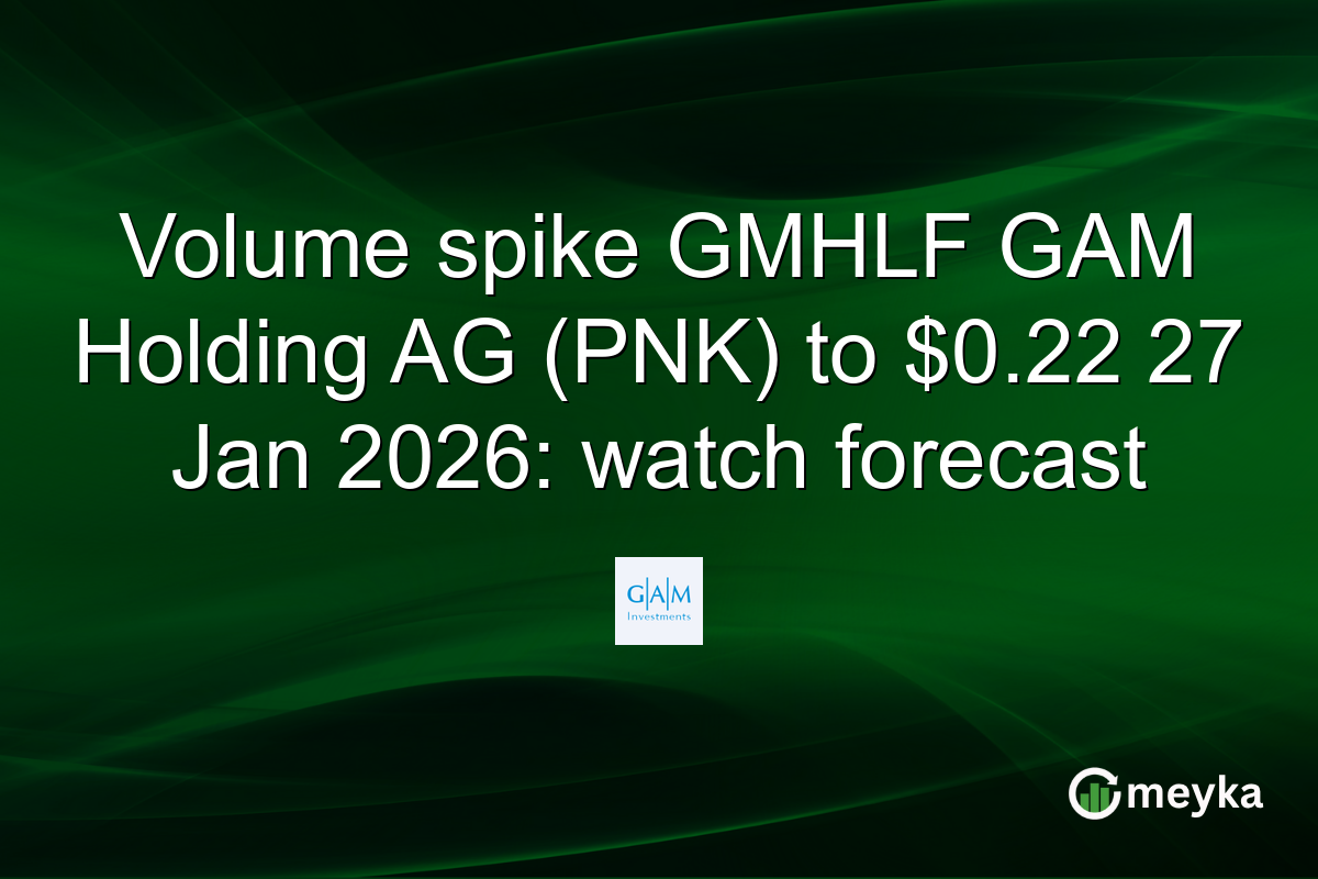 Volume spike GMHLF GAM Holding AG (PNK) to $0.22 27 Jan 2026: watch forecast