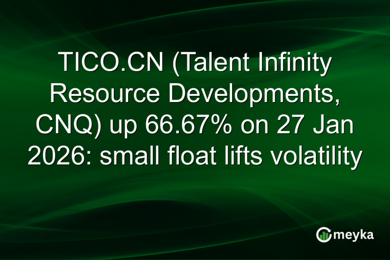 TICO.CN (Talent Infinity Resource Developments, CNQ) up 66.67% on 27 Jan 2026: small float lifts volatility