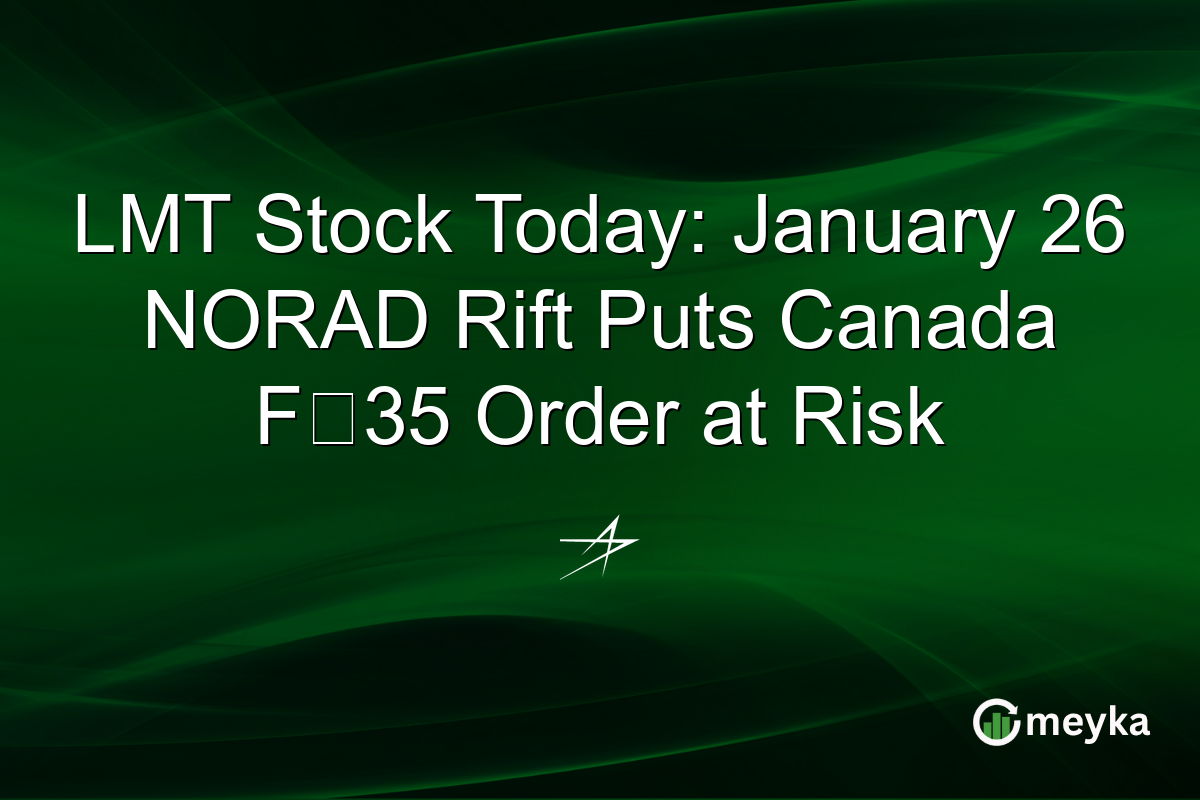 LMT Stock Today: January 26 NORAD Rift Puts Canada F‑35 Order at Risk