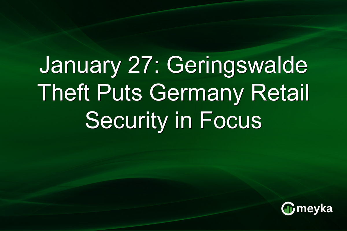 January 27: Geringswalde Theft Puts Germany Retail Security in Focus