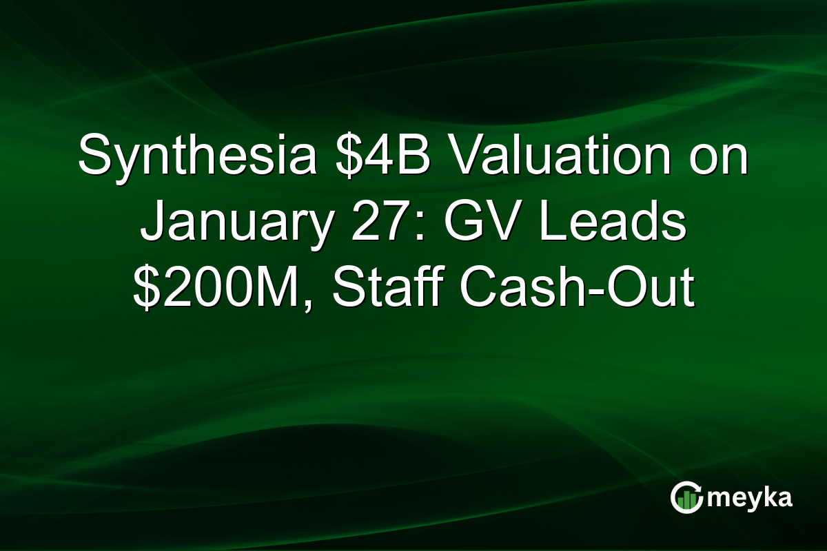 Synthesia $4B Valuation on January 27: GV Leads $200M, Staff Cash-Out