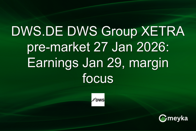 DWS.DE DWS Group XETRA pre-market 27 Jan 2026: Earnings Jan 29, margin focus