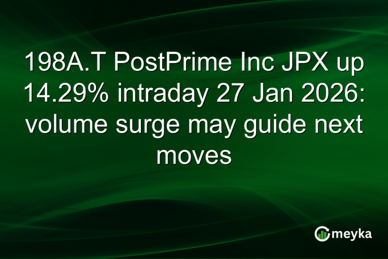 198A.T PostPrime Inc JPX up 14.29% intraday 27 Jan 2026: volume surge may guide next moves