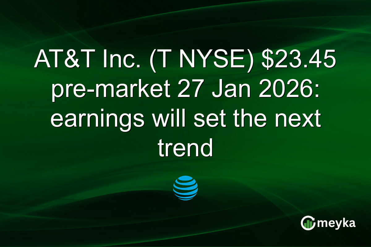 AT&T Inc. (T NYSE) $23.45 pre-market 27 Jan 2026: earnings will set the next trend