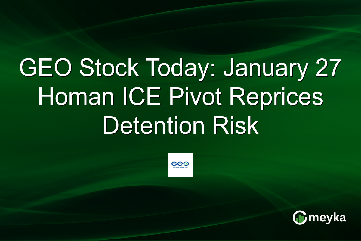 GEO Stock Today: January 27 Homan ICE Pivot Reprices Detention Risk