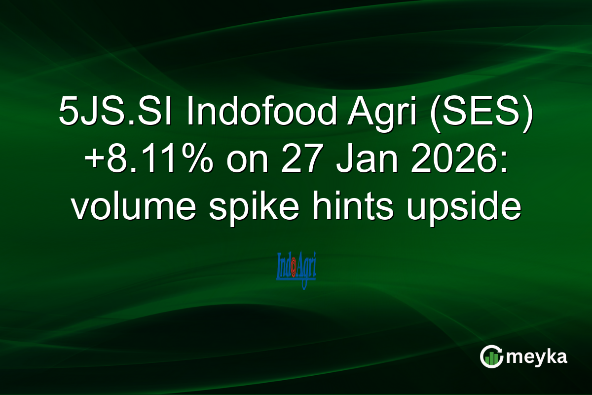 5JS.SI Indofood Agri (SES) +8.11% on 27 Jan 2026: volume spike hints upside