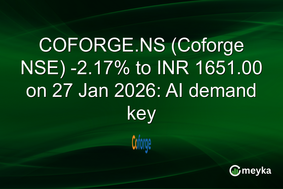 COFORGE.NS (Coforge NSE) -2.17% to INR 1651.00 on 27 Jan 2026: AI demand key