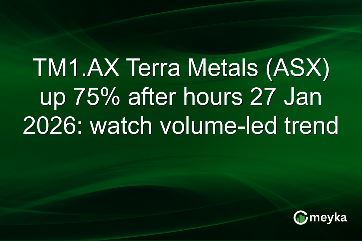 TM1.AX Terra Metals (ASX) up 75% after hours 27 Jan 2026: watch volume-led trend
