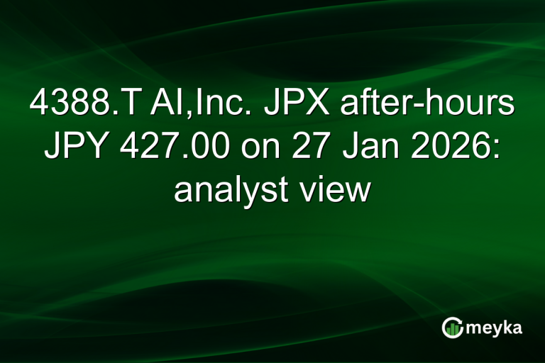4388.T AI,Inc. JPX after-hours JPY 427.00 on 27 Jan 2026: analyst view